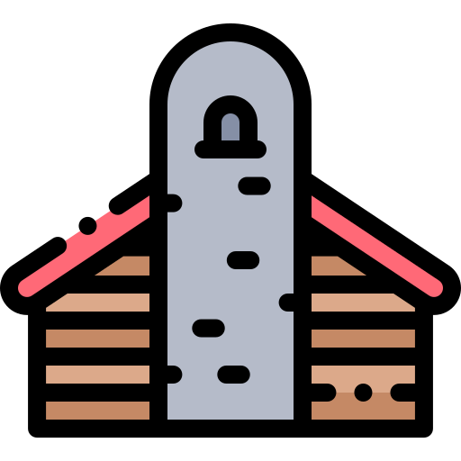 silo Detailed Rounded Lineal color icon
