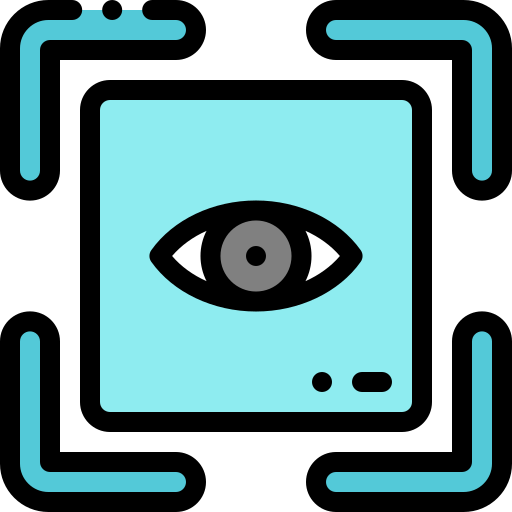 Eye scanner Detailed Rounded Lineal color icon