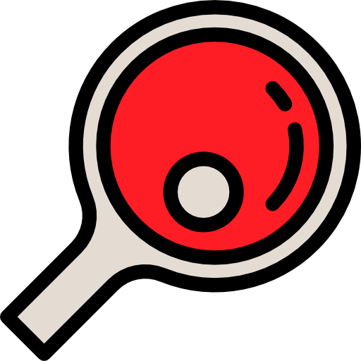 Ping pong Detailed Rounded Lineal color icon