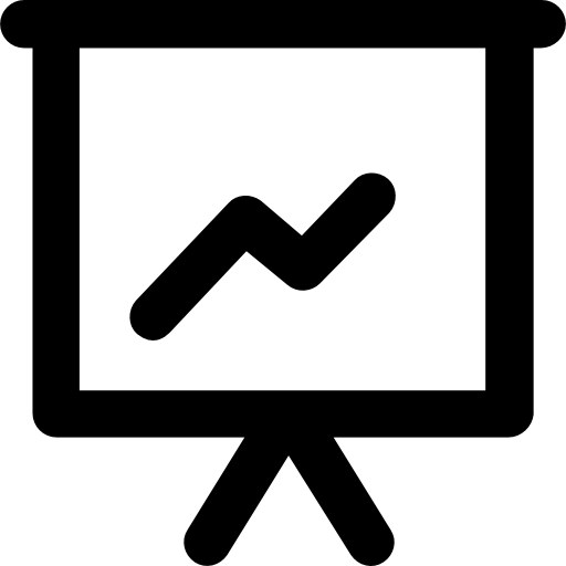 gráfico de linea Vector Market Bold Rounded icono
