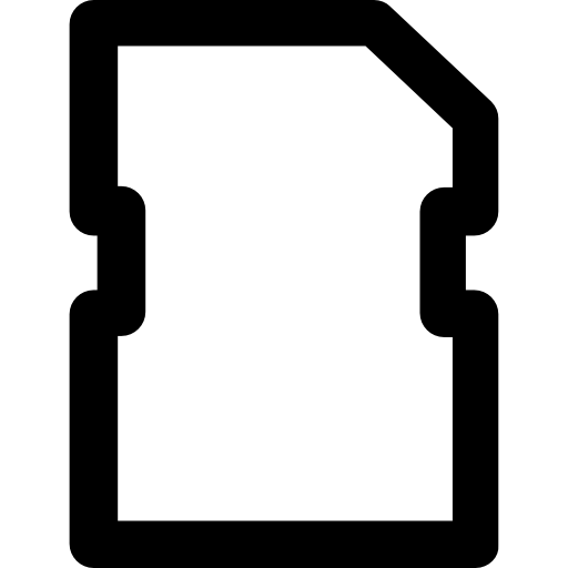 tarjeta de memoria Vector Market Bold Rounded icono