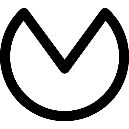 cirkeldiagram Vector Market Bold Rounded icoon
