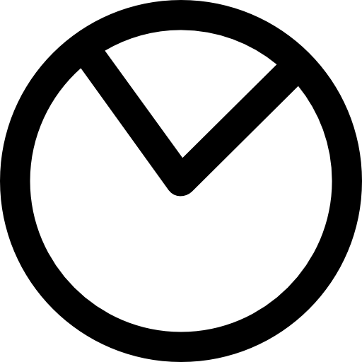 gráfico circular Vector Market Bold Rounded icono