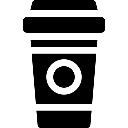Coffee cup Curved Fill icon