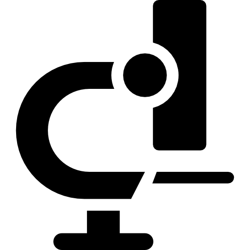 mikroskop Curved Fill ikona