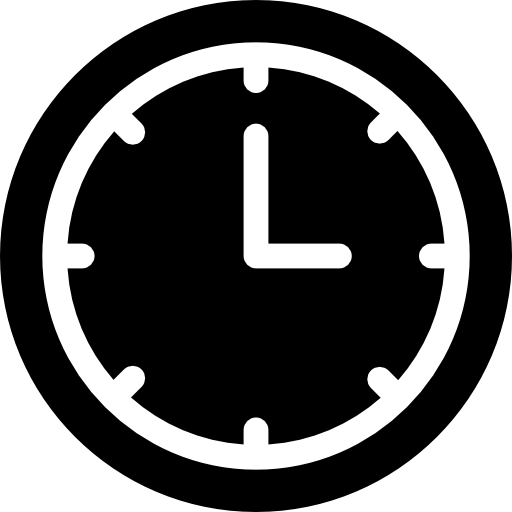 Clock Curved Fill icon
