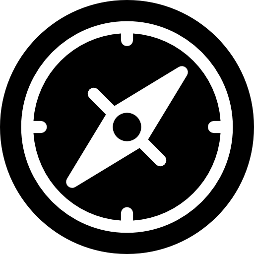 kompas Curved Fill ikona