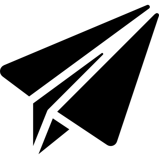 papierowy samolocik Curved Fill ikona