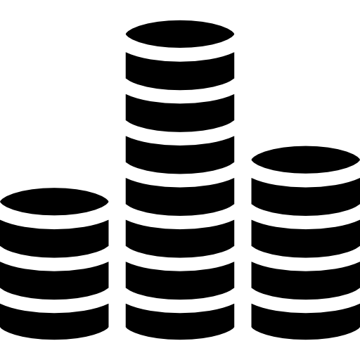 Монеты Curved Fill иконка