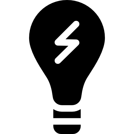 Light bulb Curved Fill icon