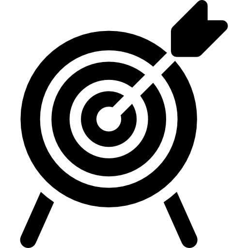 objetivo Curved Fill icono