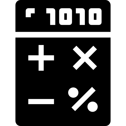 Calculator Basic Straight Filled icon