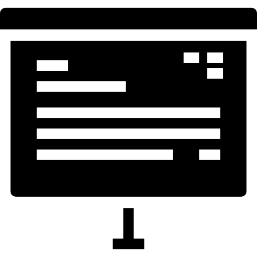 Presentation Basic Straight Filled icon