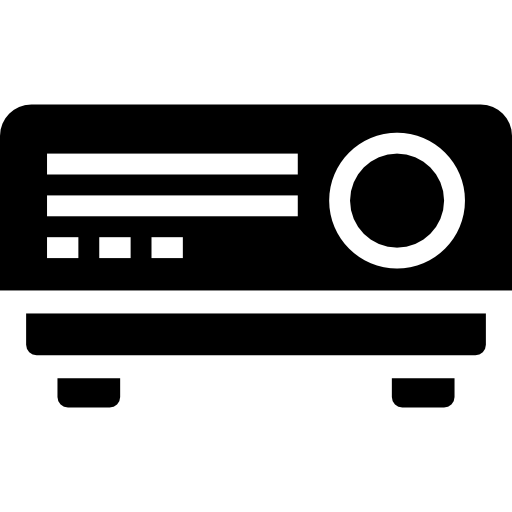 Projector Basic Straight Filled icon