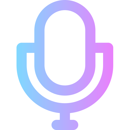 mikrofon Super Basic Rounded Gradient ikona