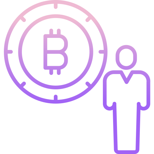 Bitcoin Icongeek26 Outline Gradient icon