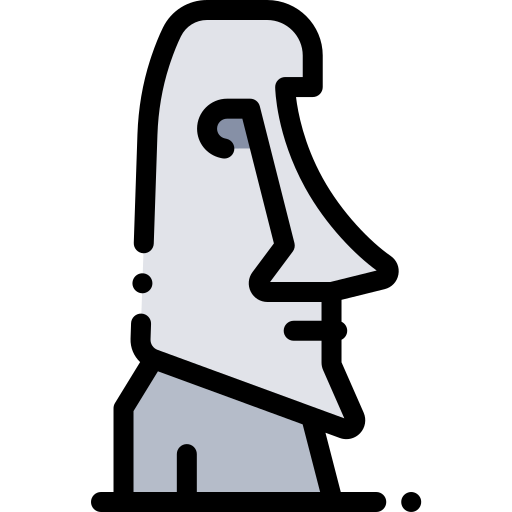 moai Detailed Rounded Lineal color ikona