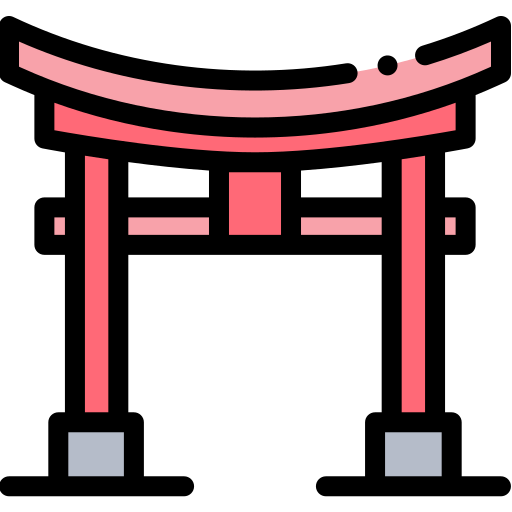 Świątynia itsukushima Detailed Rounded Lineal color ikona