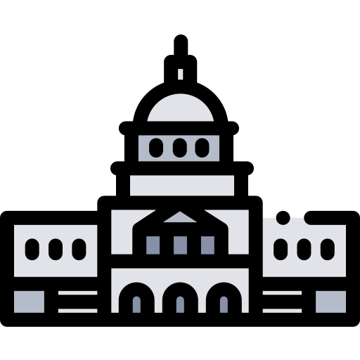 国会議事堂 Detailed Rounded Lineal color icon
