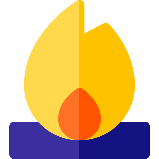 Leña Basic Rounded Flat icono