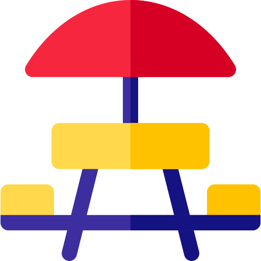 Mesa de picnic Basic Rounded Flat icono