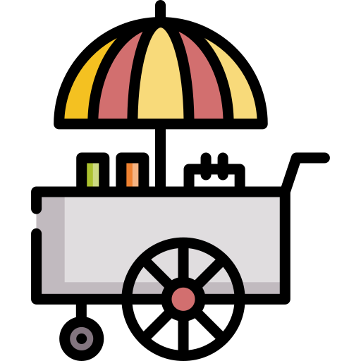 chariot de nourriture Special Lineal color Icône