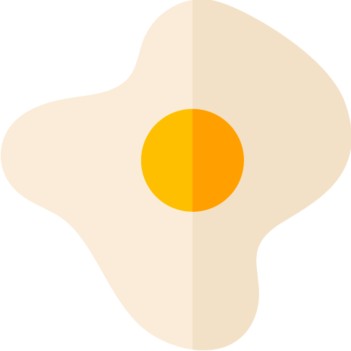 Huevo frito Basic Rounded Flat icono