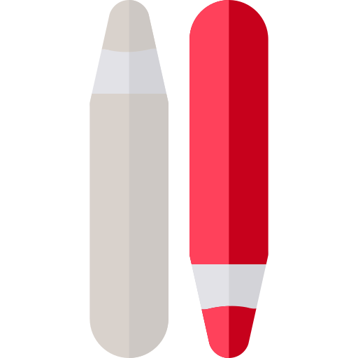 gekleurd potlood Basic Rounded Flat icoon