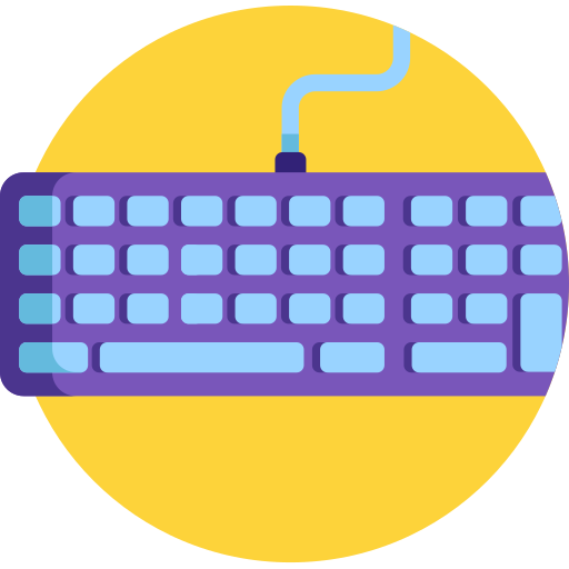 toetsenbord Detailed Flat Circular Flat icoon