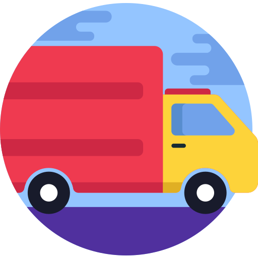 Delivery truck Detailed Flat Circular Flat icon
