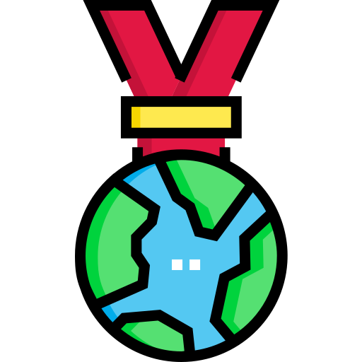 medal Detailed Straight Lineal color ikona