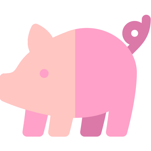 varkensvlees Basic Rounded Flat icoon