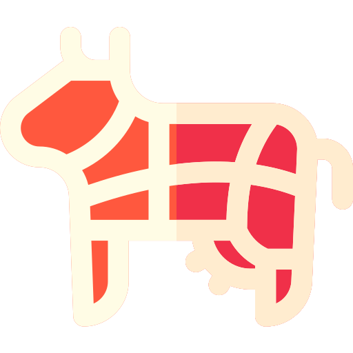 Vaca Basic Rounded Flat icono