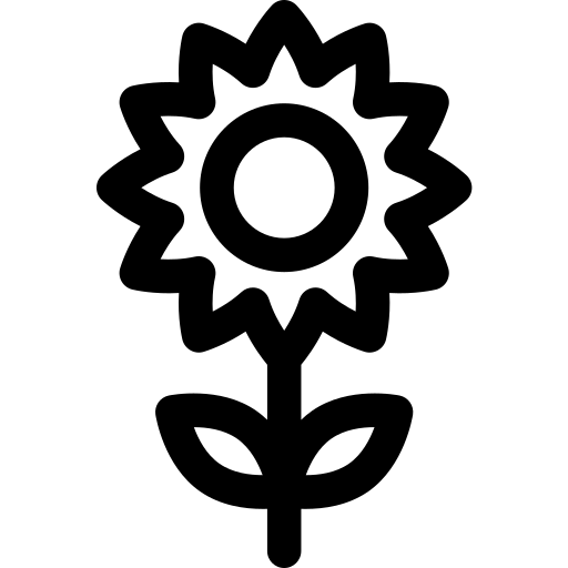 Girassol Basic Rounded Lineal Ícone