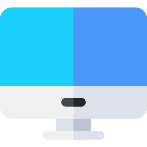 Ordenador Basic Rounded Flat icono