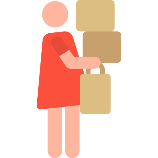 Delivery woman Pictograms Colour icon