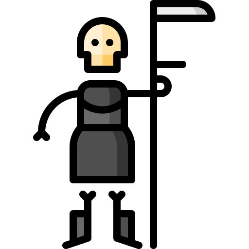 죽음 Puppet Characters Lineal Color icon