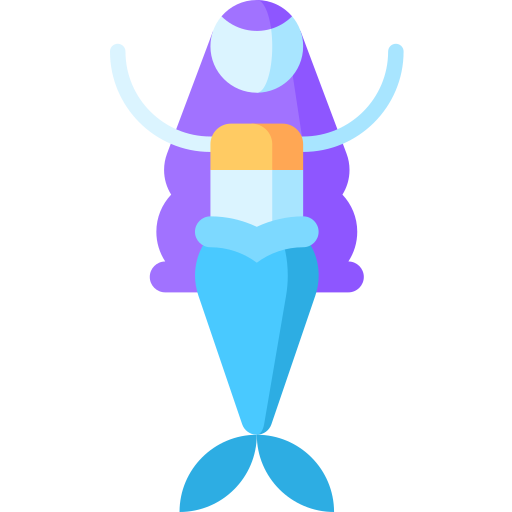 Mermaid Puppet Characters Flat icon