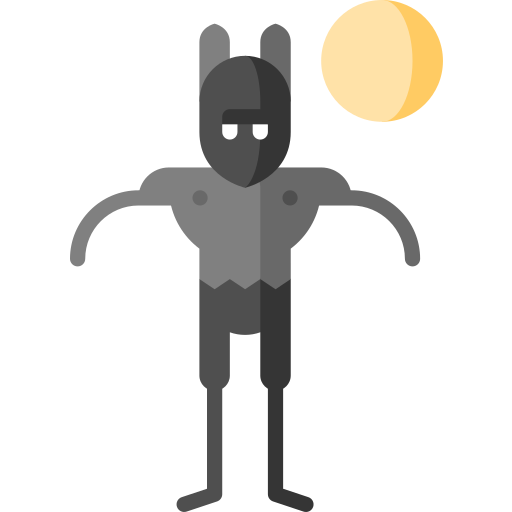 Hombre lobo Puppet Characters Flat icono