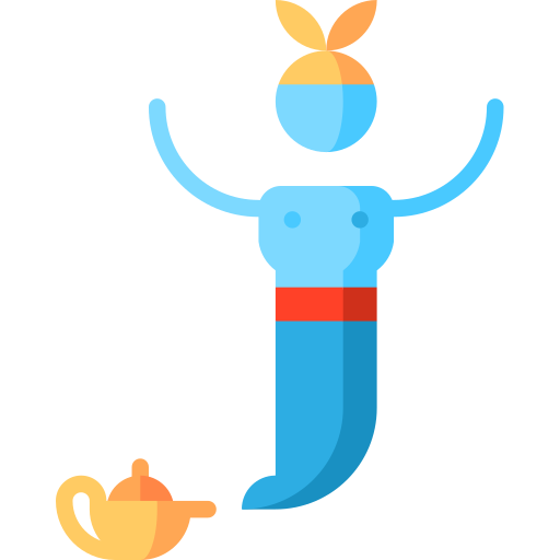 genie Puppet Characters Flat icon