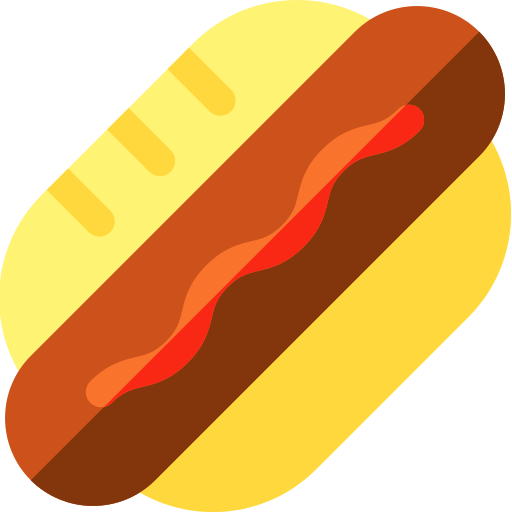 hot dog Basic Rounded Flat icona