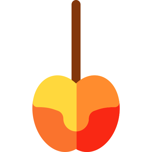 manzana de caramelo Basic Rounded Flat icono