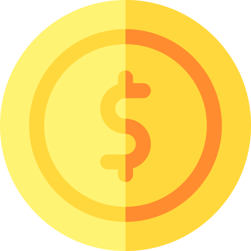 Moneda Basic Rounded Flat icono