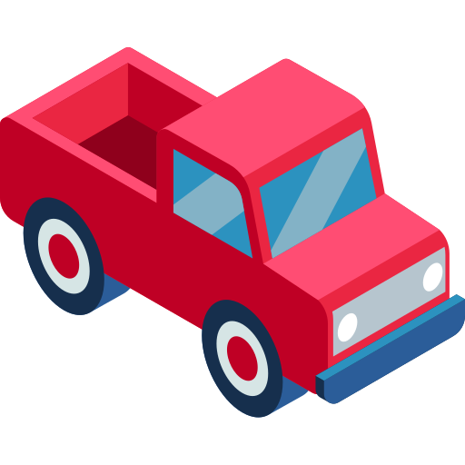 camion pick-up Isometric Flat icona