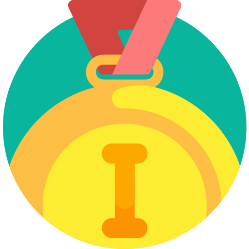 złoty medal Detailed Flat Circular Flat ikona