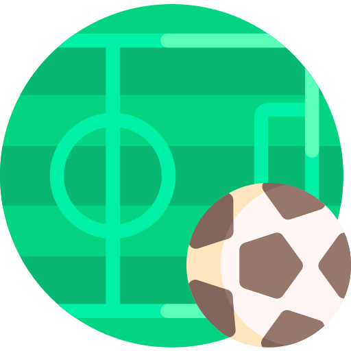 campo da calcio Detailed Flat Circular Flat icona