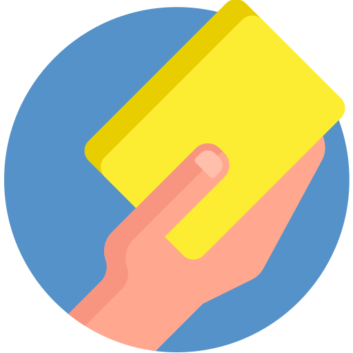 옐로 카드 Detailed Flat Circular Flat icon