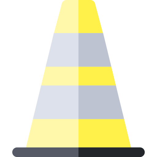 stożek ruchu Basic Rounded Flat ikona