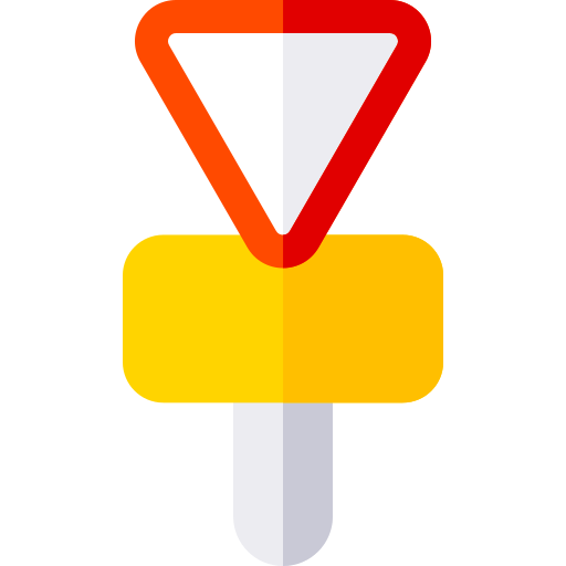 Yield Basic Rounded Flat icon