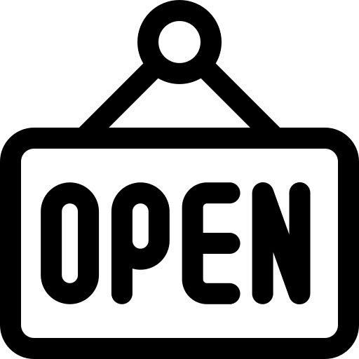 ouvert Basic Rounded Lineal Icône